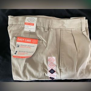 Khaki flat front men’s pants